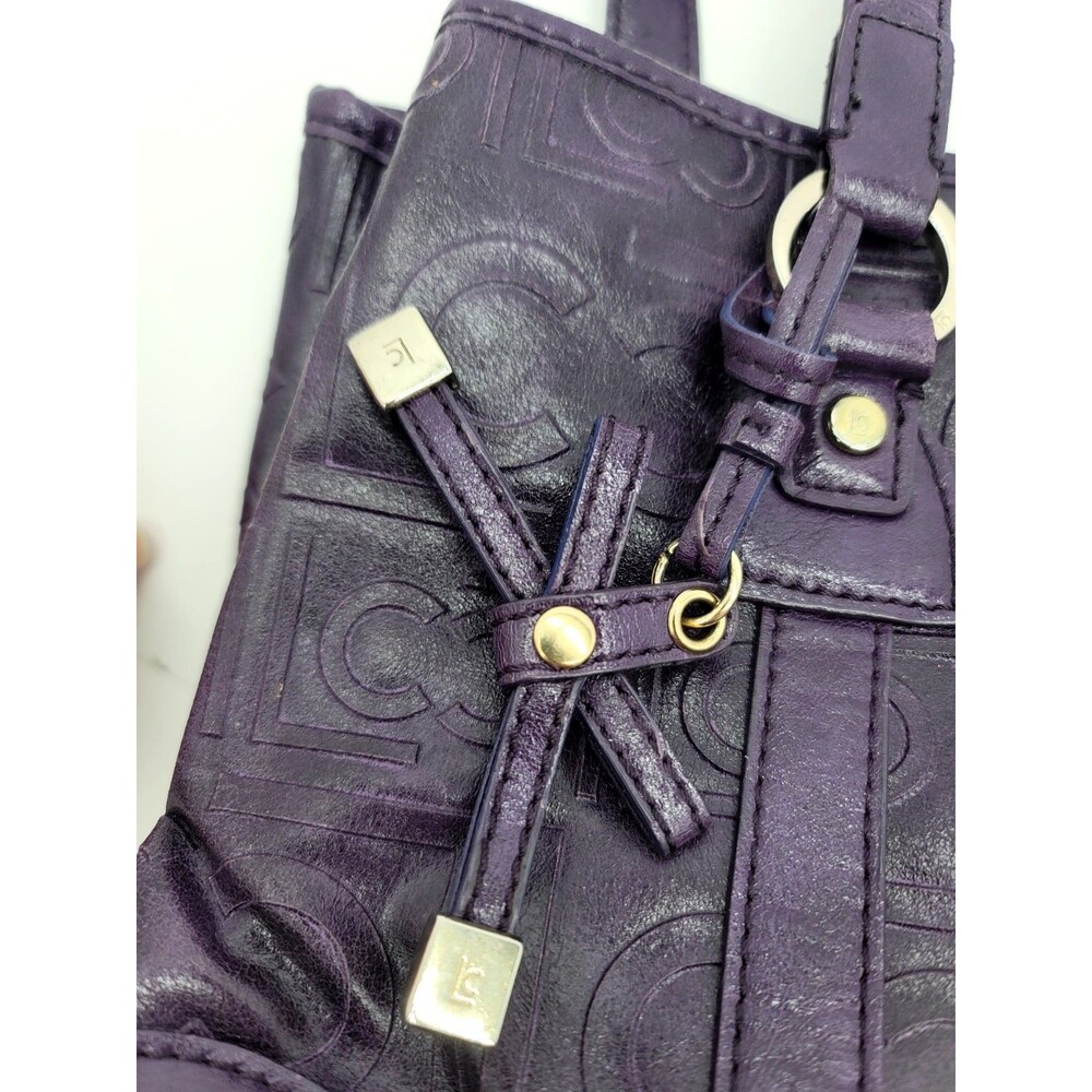 Liz Clairborn Purple Purse Used Shoulder BagFaux Leather - Picture 5 of 8